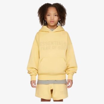 Essentials Fw22 Kids Fullzip Hoodie Canary