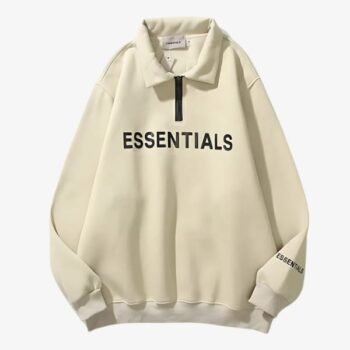 ESSENTIALS Half Zipper CARL’s Coffee Hoodie