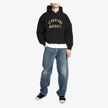 basebal essentials hoodie black