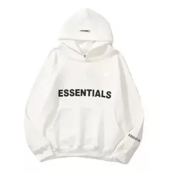 White Knit essentials hoodie