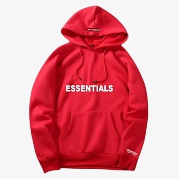 Fear OF GOD Oversized Red Essentials hoodie